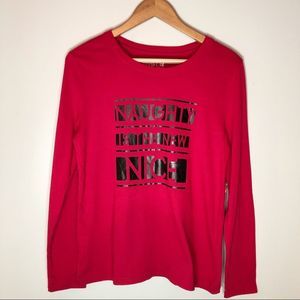 Naughty Is the New Nice Christmas Shirt Small